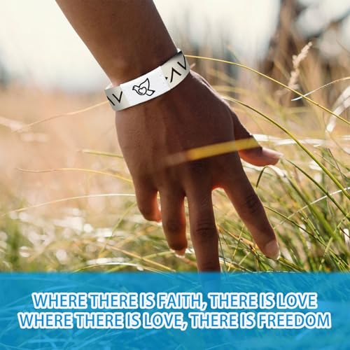 Bible Verse Bracelets for Women - Personalized Scripture Bracelets with Daily Bible Verses - Perfect Christmas, Thanksgiving, New Year ，Birthday Gifts NFC,Wristbands(Bible Bracelet White) - color: Bible Bracelet White