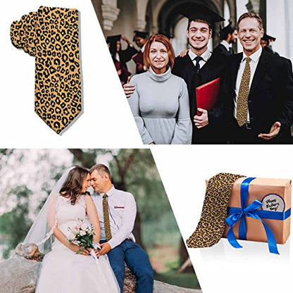 Men's Ties Novelty Tie Necktie for Men Teen Boys Multicolor Tie Party Holiday Thanksgiving Christmas - color: Leopard Skin Print