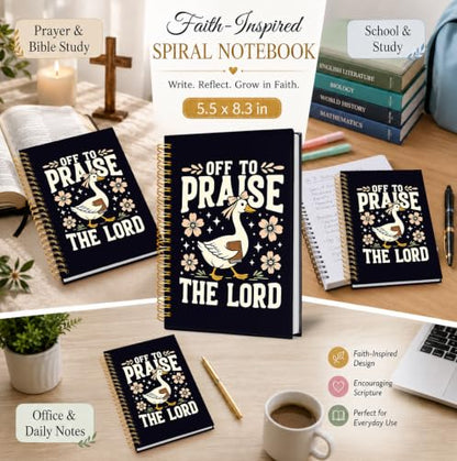 Christian Goose Notebook, Christian Gifts for Women - color: Christian Faith Duck Journal