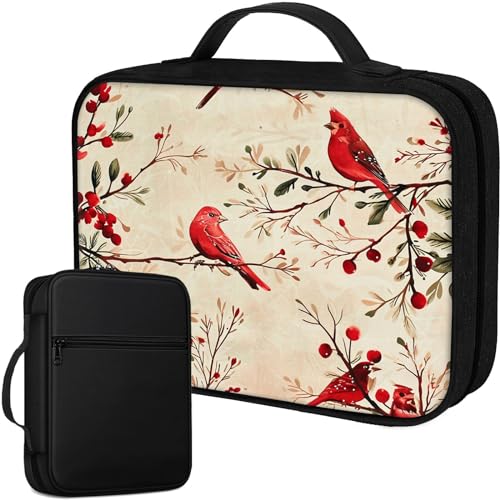 Bible Cover for Women Kids, Bible Carrying Case Church Bag Bible Protective with Zippered Back Pocket, Gift for Adults Lady Women Men, Fabric with Birds - color: Fabric With Birds