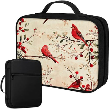 Bible Cover for Women Kids, Bible Carrying Case Church Bag Bible Protective with Zippered Back Pocket, Gift for Adults Lady Women Men, Fabric with Birds - color: Fabric With Birds