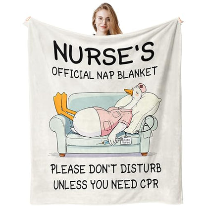 Nurse Gifts for Women, Nurse Week Appreciation Gifts Blanket - color: White-nurse