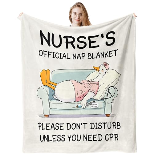 Nurse Gifts for Women, Nurse Week Appreciation Gifts Blanket - color: White-nurse