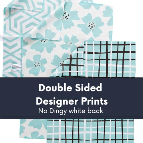 Kitchen Towels, Dish Towels for Kitchen, 3 Pc Kitchen Towel Set - color: Aqua
