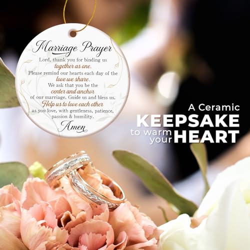ZAGKOO Christian Wedding Gifts for Newlyweds, Wedding Couple Ornament 2026 - color: Marriage Prayer
