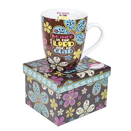 Divinity Boutique 22184 Boxed Mugs, Paisley Flowers, 12 ounce - color: Paisley Flowers
