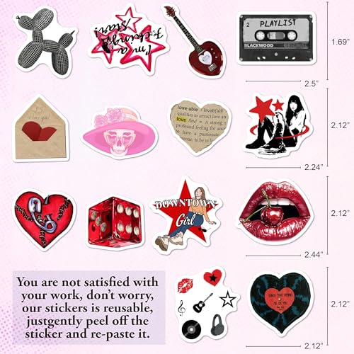BEATRI Aesthetic Downtown Girls Stickers 50Pcs Vinyl Waterproof Trendy Y2K - color: Downtown Girls Stickers