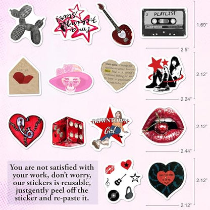 BEATRI Aesthetic Downtown Girls Stickers 50Pcs Vinyl Waterproof Trendy Y2K - color: Downtown Girls Stickers