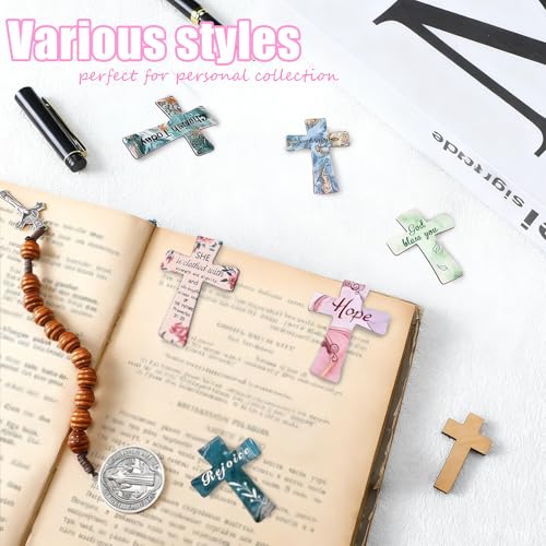 16Pcs Magnetic Bookmarks Christian, Magnetic Cross Bookmark Bible Page Markers Religious Bible Verses Bookmarks for Readers, Students, Teachers, Christian Gifts (B)