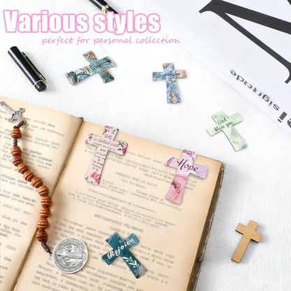 16Pcs Magnetic Bookmarks Christian, Magnetic Cross Bookmark Bible Page Markers Religious Bible Verses Bookmarks for Readers, Students, Teachers, Christian Gifts (B)