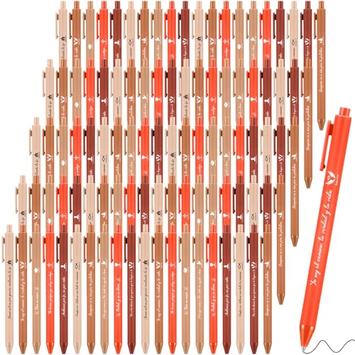 Sayglossy 100 Pcs Christian Spanish Ballpoint Pen Relgious Gift, Orange - color: Orange