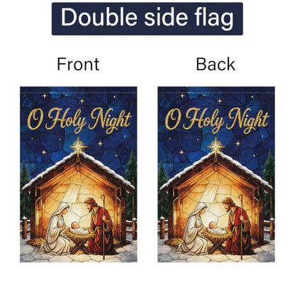 Louise Maelys Christmas Nativity Garden Yard Flag 12x18 Inch