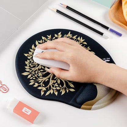 Mr. Pen- Ergonomic Mouse Pad with Wrist Rest, Golden Tree Design - color: Golden Tree