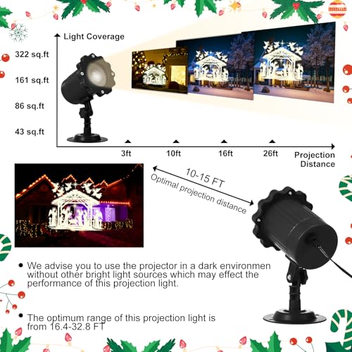 Treela Nativity Projector Light Outdoor Christmas Religious Decoration