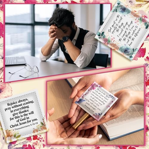 Fanfanwin 38 Sets Prayer Quilt Squares with Crosses, Flower, Brown - color: Brown, style: Flower