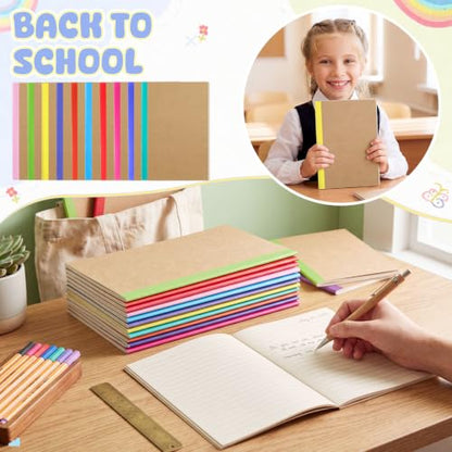 Handepo 100 Pack A5 Composition Notebooks Bulk 5"x8" Notebooks, Colourful - color: Classic, size: A5