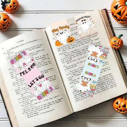Cute Ghost Magnetic Bookmarks, Halloween Book Marks for Fall Reading - style: Halloween cute ghost