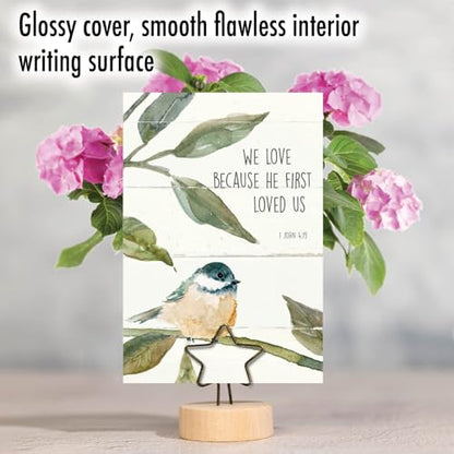 The Best Card Company - Anniversary Greeting Card with Envelope - Loving Stationery for Spouse - Scripture Birds C7108JANG - style: Scripture Birds