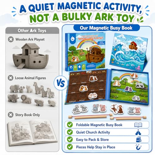 Travofun Magnetic 4-in-1 Animal Game | Travel Toys for Toddlers Ages 3-5 - style: 4-in-1 Animal Game