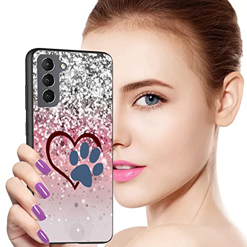 for Samsung S23 Case, Ultra-Thin Drop-Proof Soft and Smooth Liquid Silicone Phone Case, Suitable for Samsung Galaxy S23 Case 6.1 inch, Bling Footprint - color: HTT-H1-S23 021