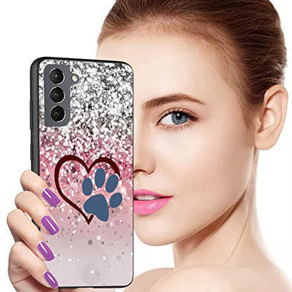 for Samsung S23 Case, Ultra-Thin Drop-Proof Soft and Smooth Liquid Silicone Phone Case, Suitable for Samsung Galaxy S23 Case 6.1 inch, Bling Footprint - color: HTT-H1-S23 021