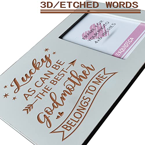 Lucky as Can Be the Best Godmother Belongs to Me Engraved Picture Frame - color: best godmother