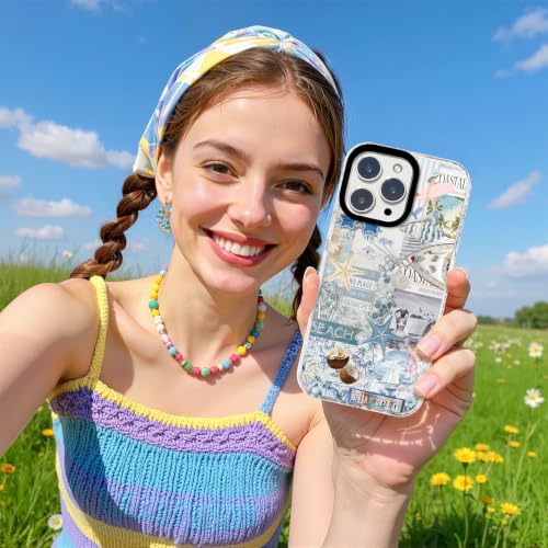 for iPhone 13 mini Case Tropical Blue Beach Coastal Summer - color: BeachCoconut, size: iPhone 13 mini