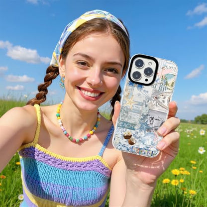 for iPhone 13 mini Case Tropical Blue Beach Coastal Summer - color: BeachCoconut, size: iPhone 13 mini