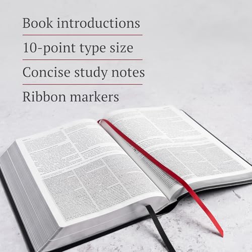 CSB Everyday Study Bible, Black LeatherTouch, Black Letter, Study Notes, Illustrations, Aricles, Easy-to-Carry, Easy-to-Read Bible Serif Type