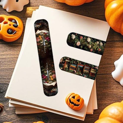 30 Pcs Dark Academia Magnetic Bookmarks, Romantasy Gothic Book Mark Clips, Horror Magnet Book Markers for Reading Women, Bookish Gifts for Book Lovers Halloween School Office Supplies - style: Dark Academia 02