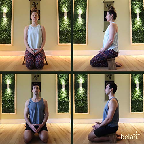 Teak Meditation Bench - Meditation Seat - Meditation Stool - Kneeling Meditation Chair - Portable Folding Meditation Bench - Seiza Yoga Meditation Bench - Prayer Bench (Teak) - color: Teak