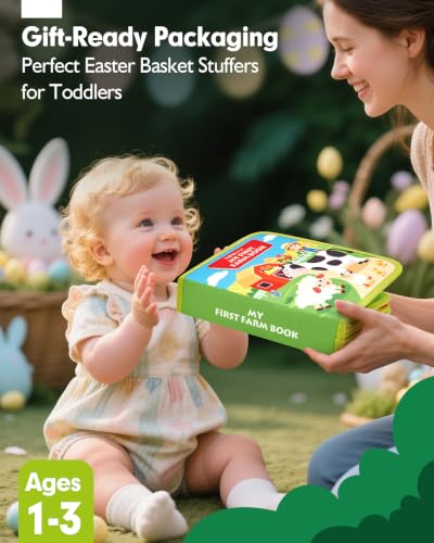hahaland Busy Book for Toddlers 1-3 - Montessori Toys 1 Year Old Busy Board - style: Farm
