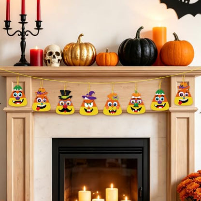 24Pcs Halloween Craft Kit for Kids, DIY Candy Corn Stickers (Mature) - style: Candy Corn Mature