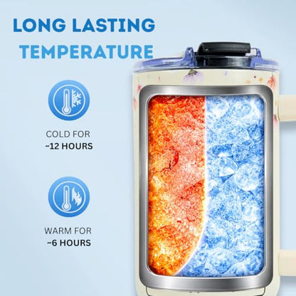 Bonus Mom Gifts 40 Oz Tumbler with Handle and Straw, Bonus Mom Gift with Funny Nutrition Facts Design, Gifts for Step Moms, Birthday Gifts for Bonus Moms from Daughter, Son or Family - color: Bonus Mom