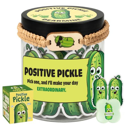 Emotional Support Pickle, Positive Pickle Jar with 60 Affirmation Cards, Gifts for Women, Men - color: Pickle Jar