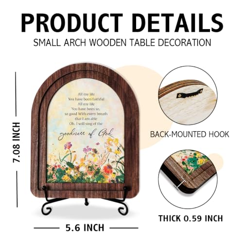 Goodness Of God Wood Plaque Signs，Christian Desk Decor - color: Goodness Of God