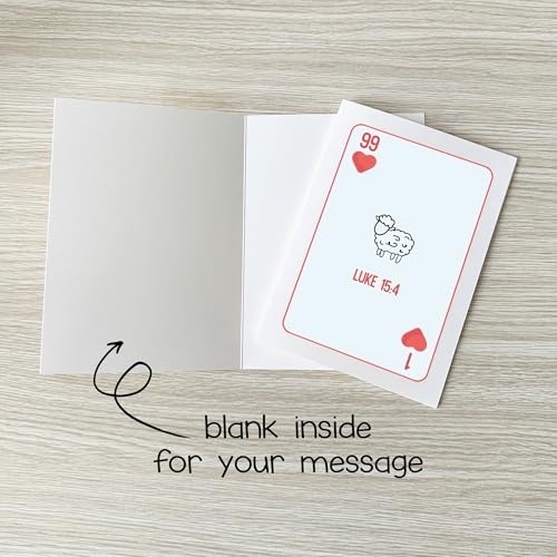 Christian Greeting Card Inspirational Encouragement Cards Luke 15:4 Bible Verse Heartfelt Faith Based Gift for Faith Prayer Family Friend Pastor Sunday School Student Church Member Ministry - color: 99/1 Luke 15:4
