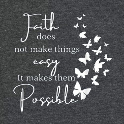 Christian Jesus Faith T Shirts for Women - color: Gray5, size: Medium