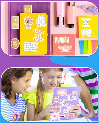 Sapuion 200PCS Bible Stickers, Inspirational Christian Stickers, Bible Verse Stickers, Aesthetic Jesus Faith Stickers for Water Bottles, Religious Christian Gifts for Kids Men and Women