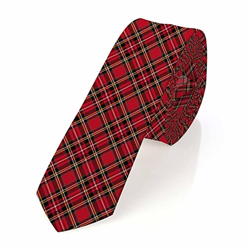 Men's Ties Novelty Tie Necktie for Men Teen Boys Multicolor Tie Party Holiday Thanksgiving Christmas - color: Red Black Green Plaid
