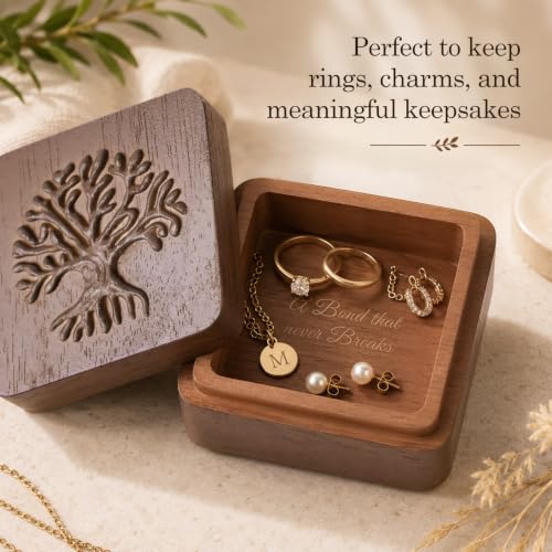 Hand-Carved Tree of Life Keepsake Box, Small Jewelry Box Gifts - color: Tree of Life