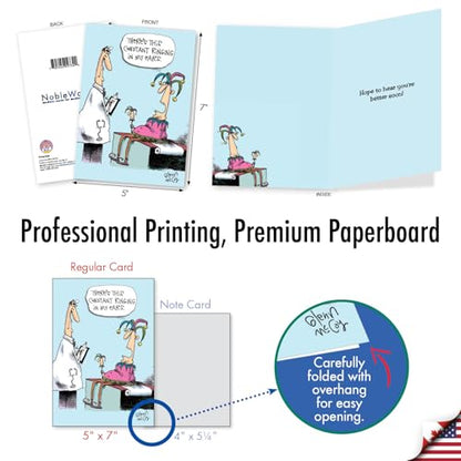 NobleWorks - Funny Get Well Greeting Card with 5 x 7 Inch Envelope (1 Card) Constant Ringing 9734 - style: Constant Ringing