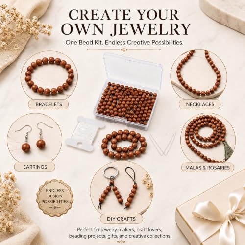 Cherry Tree Collection100PCS 6mm Goldstone Round Bead Craft Kit - color: goldstone, size: 6mm