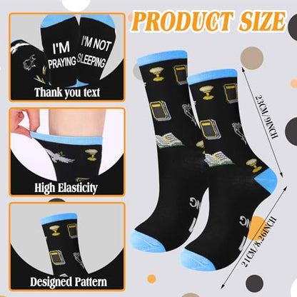 3 Pairs Pastor/ MA/ Boss Socks with Sayings, Gift with Box for Men Women - style: Pastor