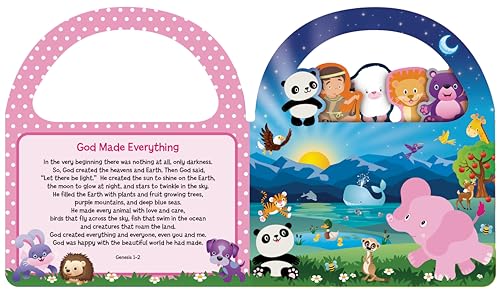Carry Along First Bible Stories for Girls (Board Book) — Toddler Bible Storybook with Handle, Faith-Based Gift for Girls
