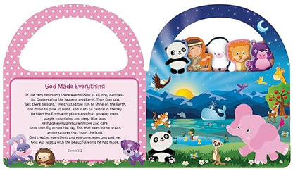 Carry Along First Bible Stories for Girls (Board Book) — Toddler Bible Storybook with Handle, Faith-Based Gift for Girls