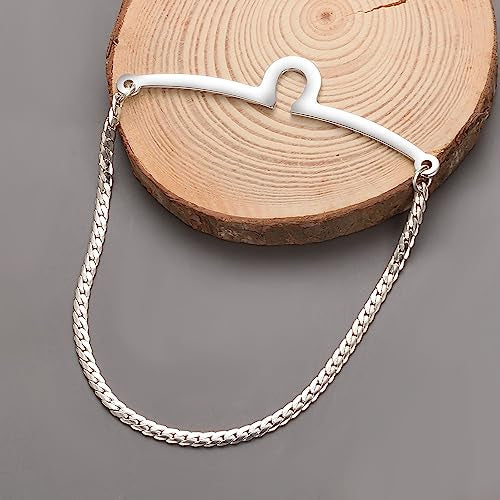 2Pcs Tie Chain for Men Classic with Double Single Gold Silver Elegant Chain Tie Cilp - color: silver single chain (two)