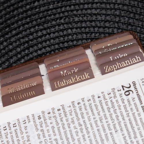 UPAFEXXI-Laminated Bible Tabs for Women and Men(Brown) - color: Brown