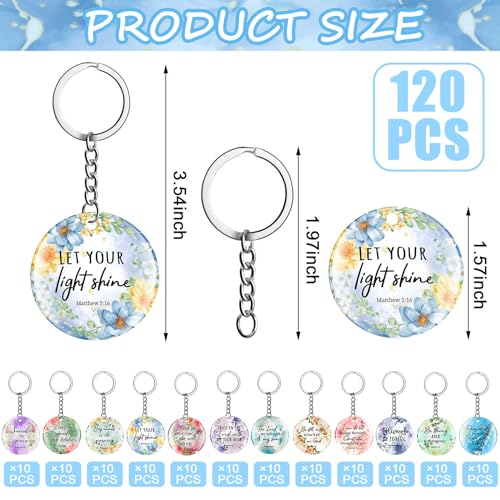 Janmercy 120 Pcs Acrylic Christian Keychain Bulk for Women - style: Cute