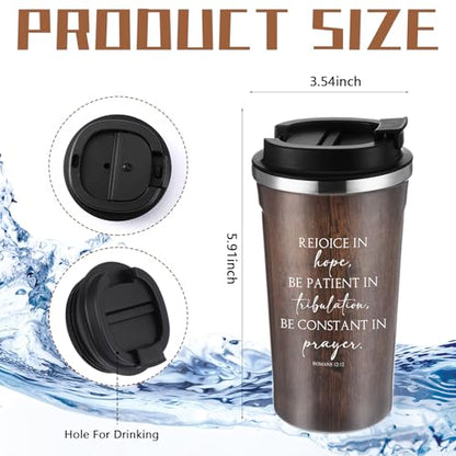 Meanplan 10 10 Set Christian Bible Verse Cup, Bible Theme, Wood Grain - color: Wood Grain, size: Bible Theme